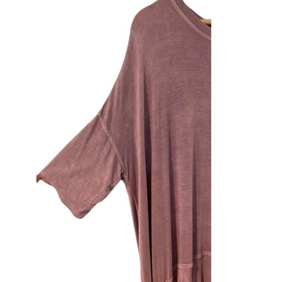 ANTHROPOLOGIE EASEL Mauve Oversized Josy Babydoll Drop Sleeve Dress MEDIUM - Picture 5 of 8